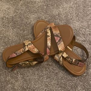 Snake print sandals